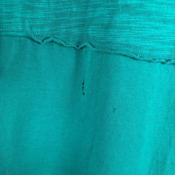 Neon Buddha Teal Green Scoop Neck Button Accents Lagenlook Boho Tunic Top Shirt - Picture 7 of 7